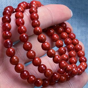 02F101凉山瓦西料南红原矿柿子锦妖火焰单圈手串多样性发其一