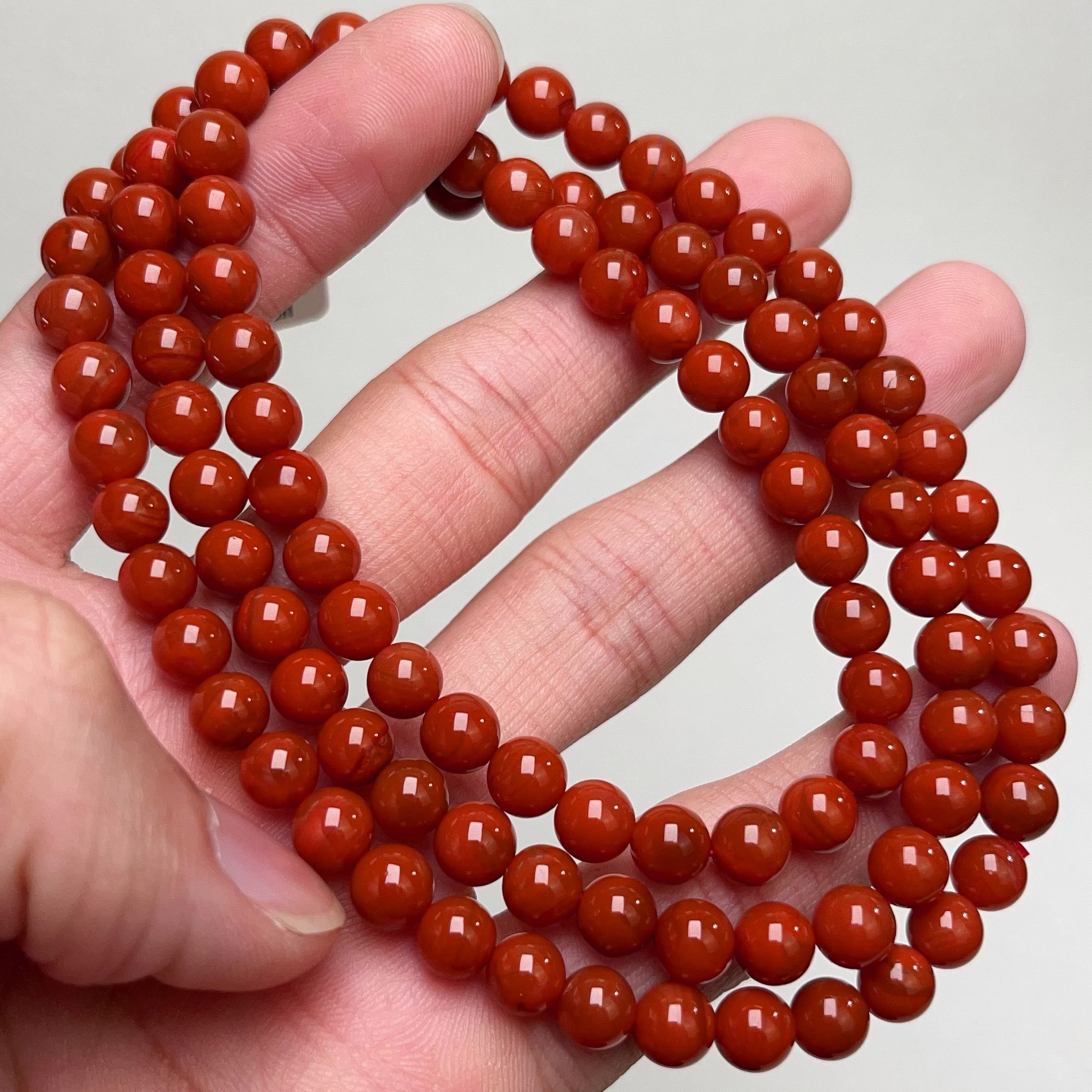 109A46凉山瓦西料南红柿子玫锦红多圈手串项链