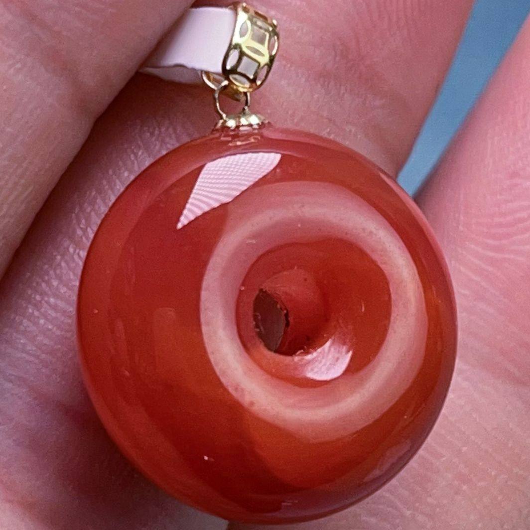 149C43-1四川凉山南红瓦西柿子红火焰平安扣吊坠,饰品/流行首饰/时尚饰品新,颈饰,淘宝优惠券,粉丝福利购,淘宝优惠卷