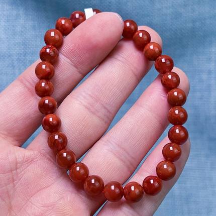 136C53凉山瓦西料南红火焰单圈手串多样性发其一