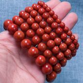 Q03凉山瓦西料南红满色满肉纯色柿子锦红单圈手串多样性发其一