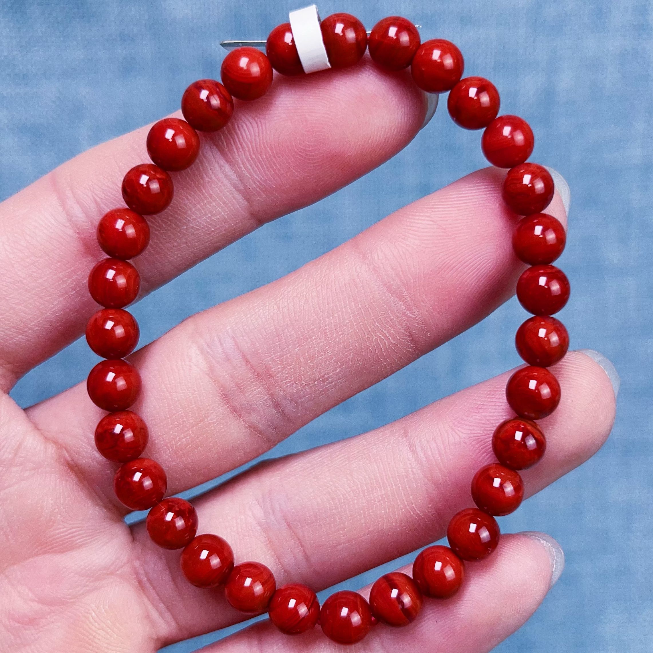 237C39凉山瓦西料南红柿子锦火焰单圈手串