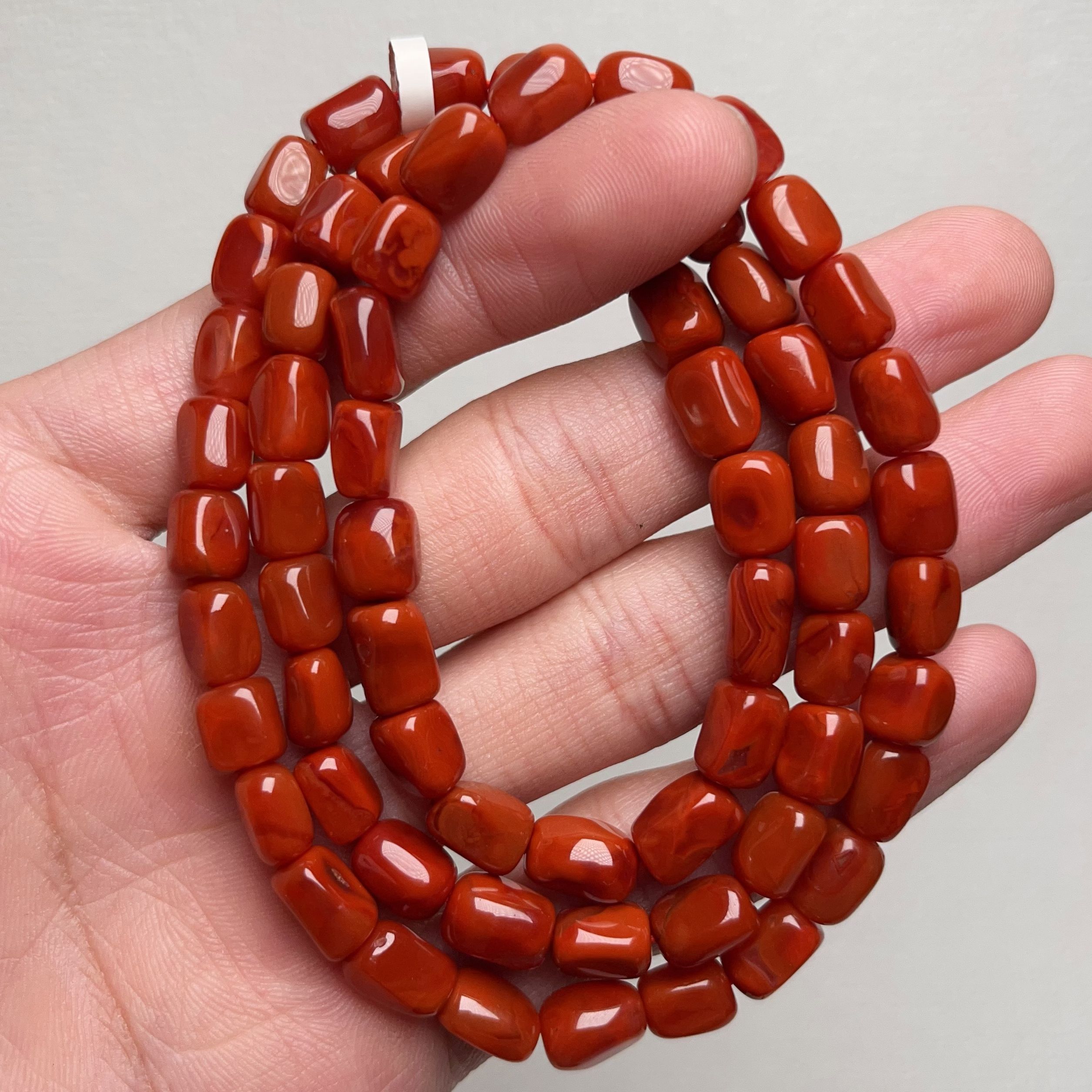 凉山南红柿子锦红随型多圈手串项链