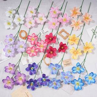 天津市武清区莫奈花语工艺品厂3头翻瓣郁金香绢花新款婚庆婚礼堂