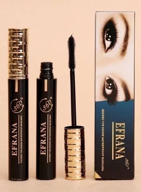 新疆包邮正品伊肤拉纳EFRANA睫毛膏眼线膏360度黑色防水卷翘定型