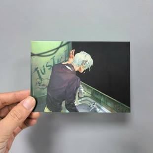 来图定制温感明信片动漫周边防伪温变热感小卡书签定做加热变色