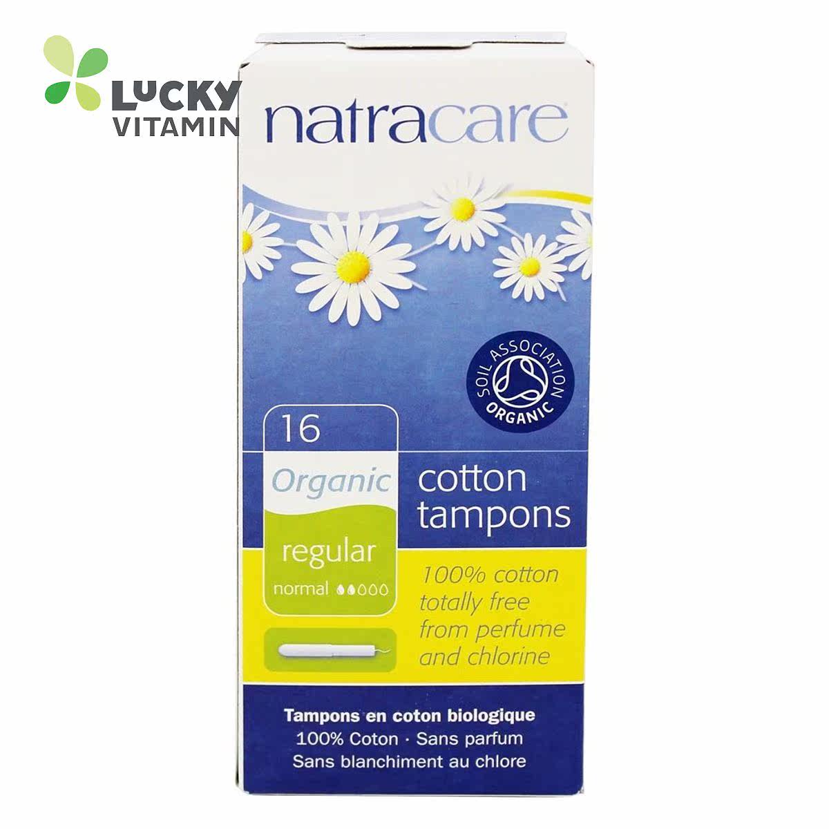 Natracare - 有机 棉卫生棉条与常规适配器 -  16 包