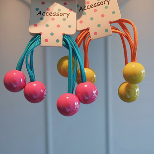 双马尾基础儿童发绳彩色球球马尾扎头发皮筋小女孩高弹力绑发头饰