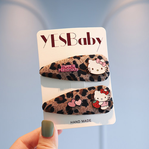 趣味时尚豹纹发夹宝宝刘海bb夹小女孩卡通可爱碎发夹侧边夹子头饰