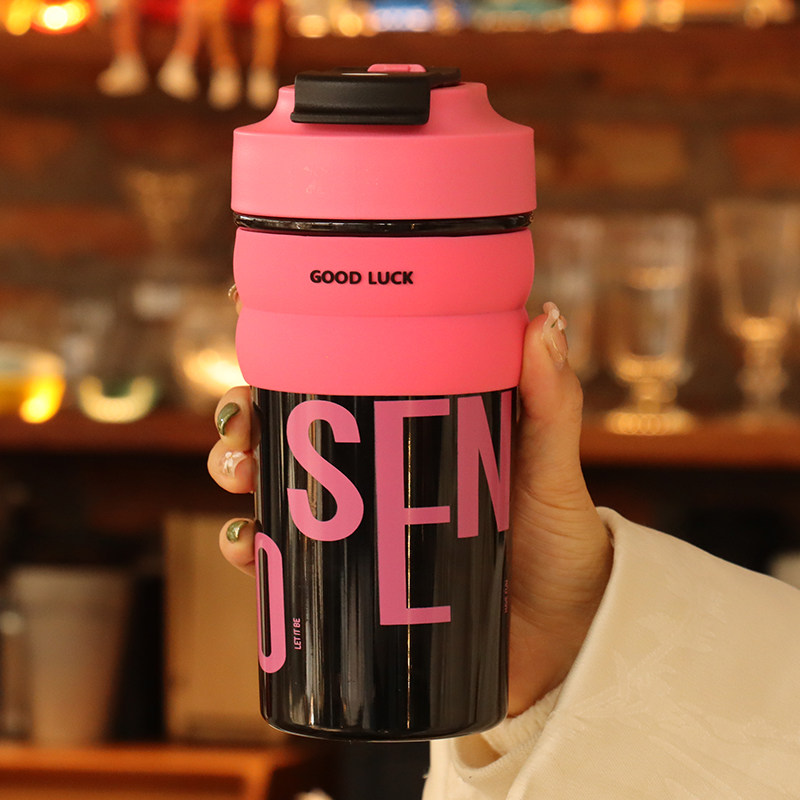 高颜值tritan水杯女生2025新款夏季双饮小众设计便携吸管咖啡杯子,餐饮具,随手杯,淘宝优惠券,粉丝福利购,淘宝优惠卷