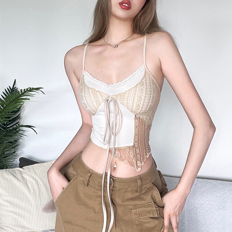 短款吊带背心女露脐热辣上衣