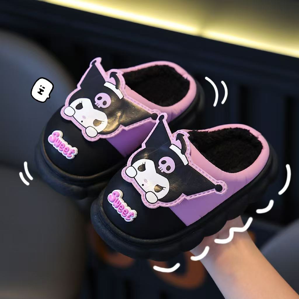 网红冬季儿童防水棉拖鞋女童加绒