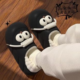 网红包跟棉拖鞋女冬季防水外穿室内防滑加绒加厚产妇月子学生棉拖
