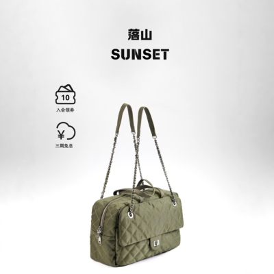 手工菱格纹大容量通勤托特包