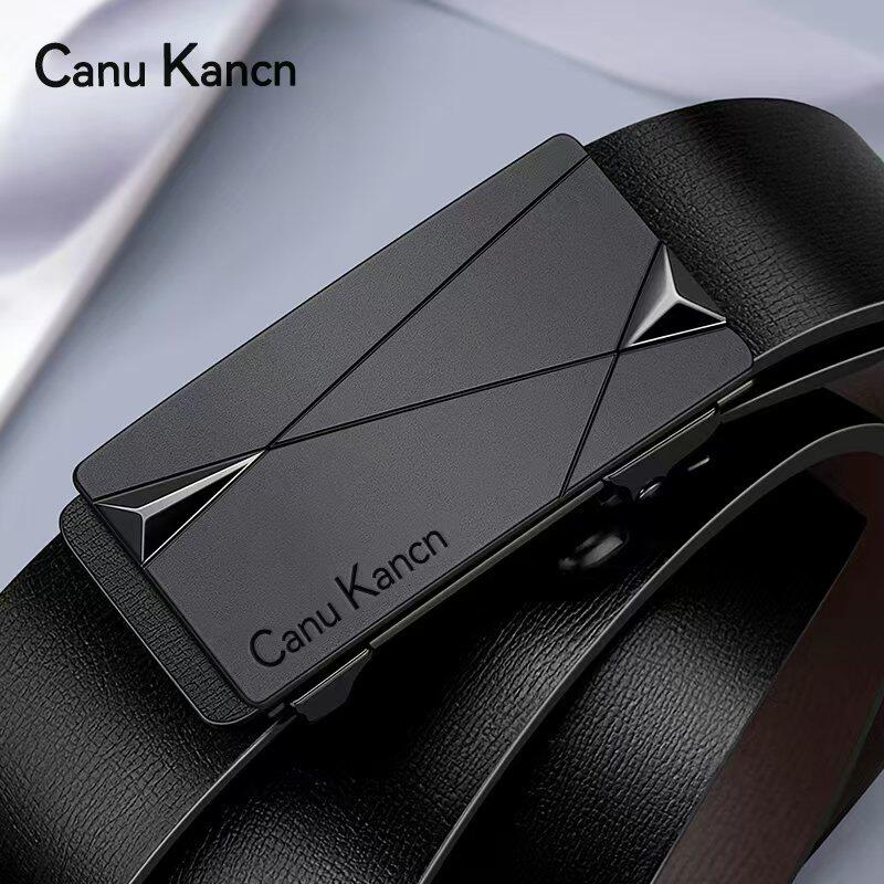 男士内穿真皮无牙自动扣腰带学生牛皮内穿裤带休闲高档商务潮流