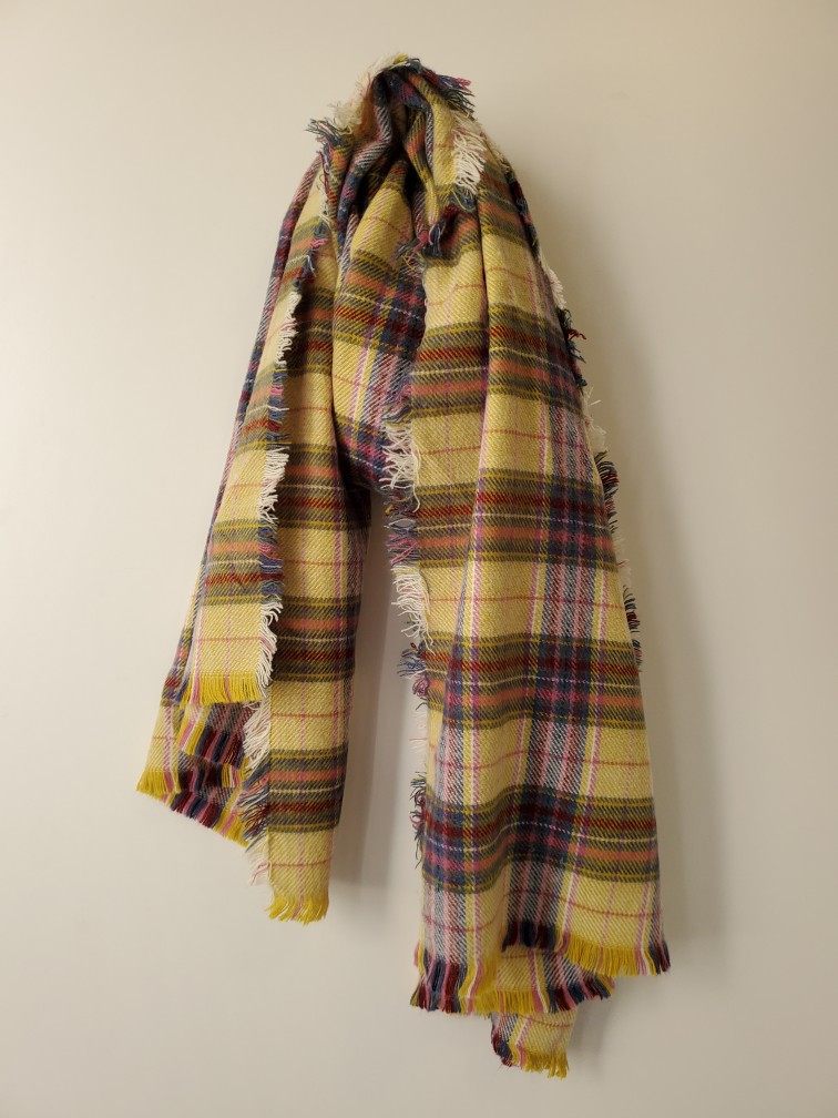 西班牙轻奢BIMBA Y LOLA冬季仿羊绒格子围巾超大加厚保暖女士披肩