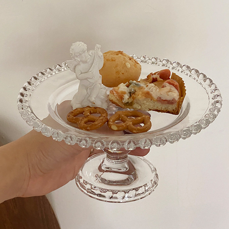 比森韩风欧式透明玻璃爱心边家居糕点水果盘高脚高脚展示托盘摆件在类目 餐饮具, 餐具, 果盆/果盘/果篮中 - 来自Buy2taobao.com提供专业的淘宝代购服务