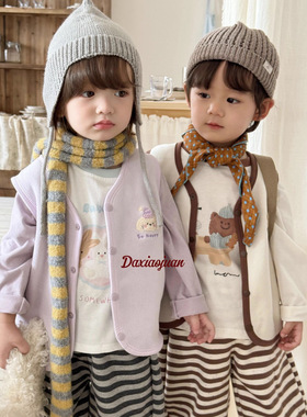 大小卷女童男童新款马甲秋款可爱卡通-27030