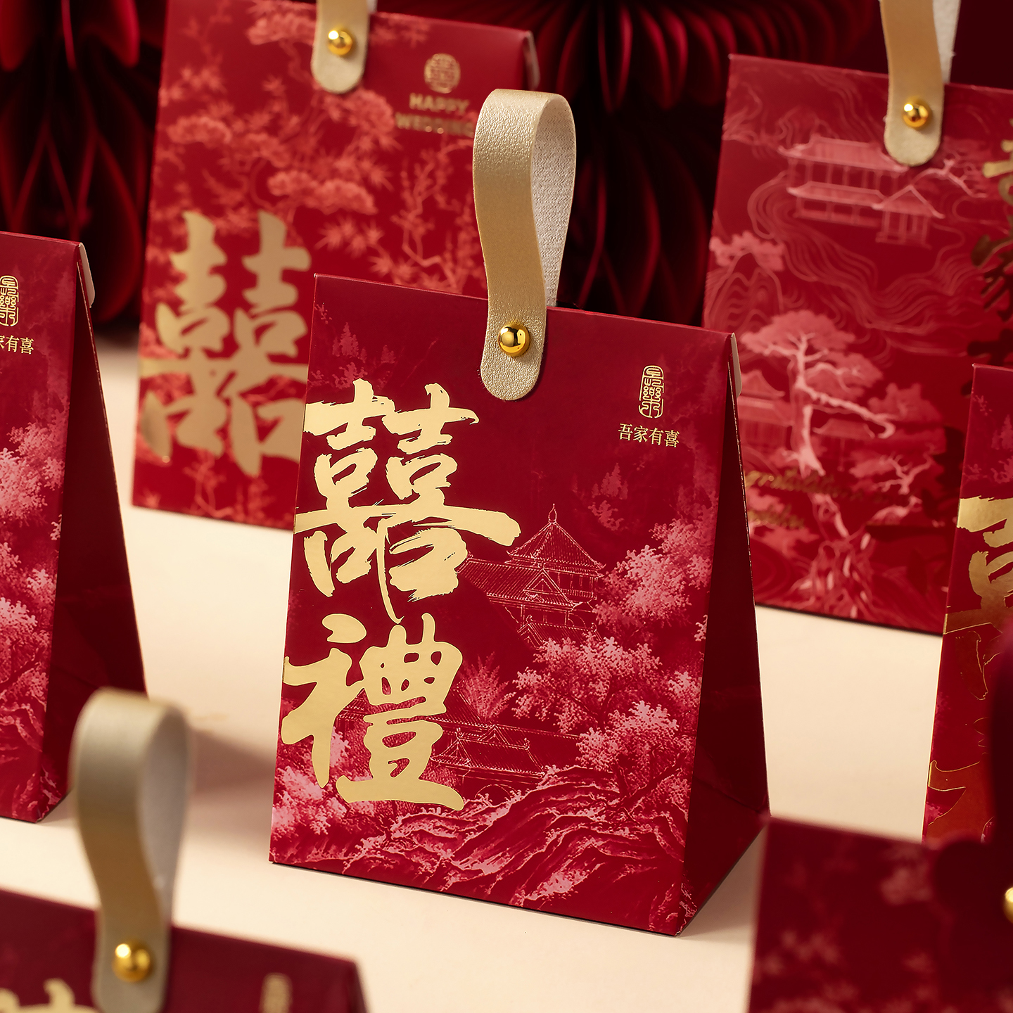 喜糖盒结婚专用2025新款婚礼高级感中式装喜糖礼盒空盒袋子包装盒