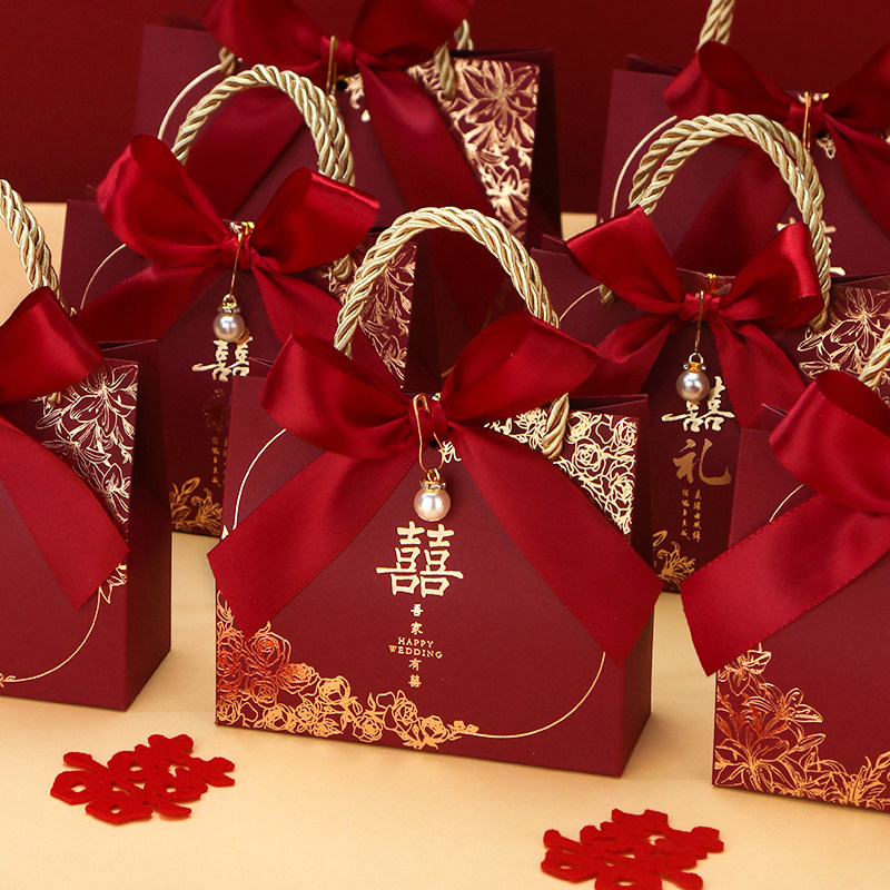 喜糖盒子2026新款结婚专用婚礼高级感伴手礼盒回礼批发装糖果空盒