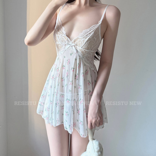 RESISTU纯欲少女碎花睡裙