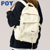 POY®新品 学院风双肩包女大容量初中生高中生书包休闲日系背包