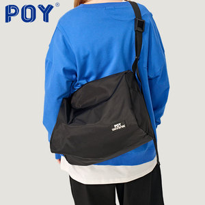 POY®【暖冬新品】日系潮牌斜挎包男休闲运动单肩包女学生上课包潮