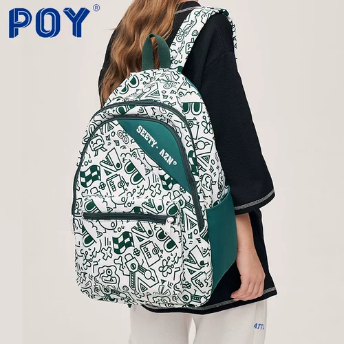 Сумка через плечо, зеленый школьный рюкзак, подходит для студента, для средней школы, в американском стиле