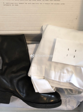 【Soon 现货】Guidi 788Z黑色白色拉链马皮手工短靴 中跟马丁靴
