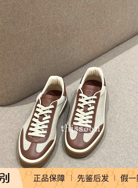 鉴定报销 Loro Piana 复古拼接德训鞋tennis walk老钱风休闲鞋女