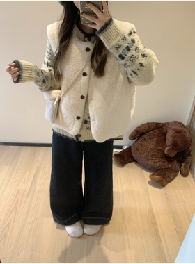 【韩11】正反两穿马甲保暖背心羊羔绒短款外套6282