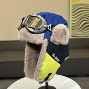 东北棉帽亲子雷锋帽男冬季 加厚绒保暖护耳儿童户外骑车防寒滑雪帽
