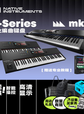NI KOMPLETE S49 MK2 半配重钢琴手感智能专业MIDI键盘控制器