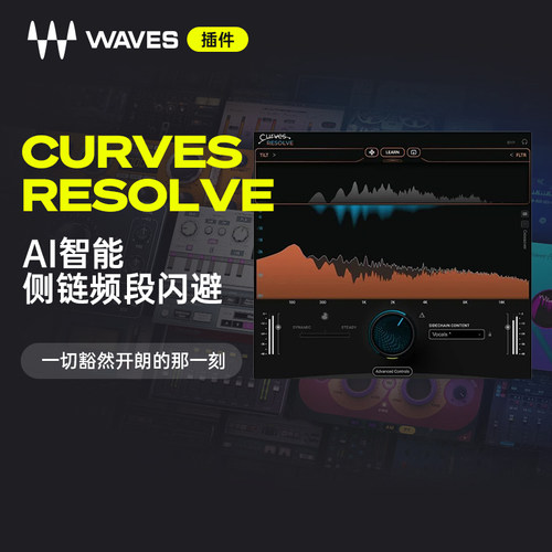 【Waves插件】Curves Resolve混音编曲母带效果器插件人声音融合