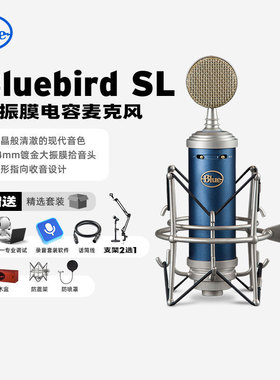 罗技Blue BlueBird SL蓝鸟高级电容式麦克风手机声卡直播专用话筒