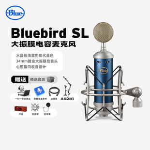 麦克风手机声卡直播专用话筒 SL蓝鸟高级电容式 罗技Blue BlueBird