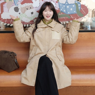 简约通勤超好看连帽保暖外套 新款 ELLE鸭绒中长款 羽绒服女2025冬季