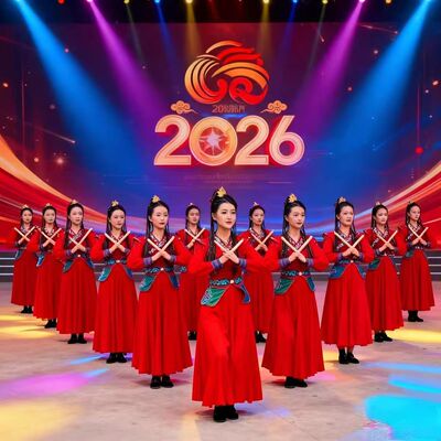 高档新款打鼓服女腰鼓盘
