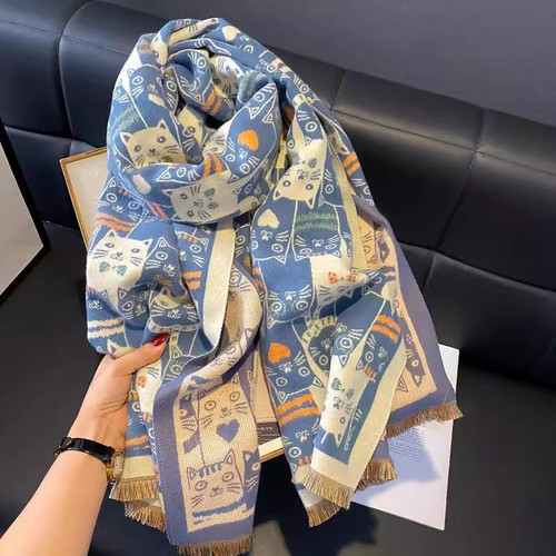 CarinKaty羊绒猫咪保暖围巾