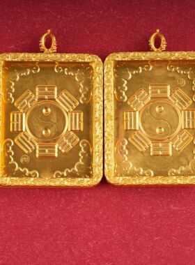 道家4*5唐卡盒八卦外壳合