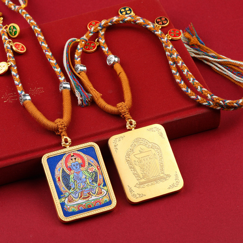 藏式唐卡半手绘粗矿描金八大守护神唐卡项链绳本命佛生肖唐卡,饰品/流行首饰/时尚饰品新,银饰项链,淘宝优惠券,粉丝福利购,淘宝优惠卷