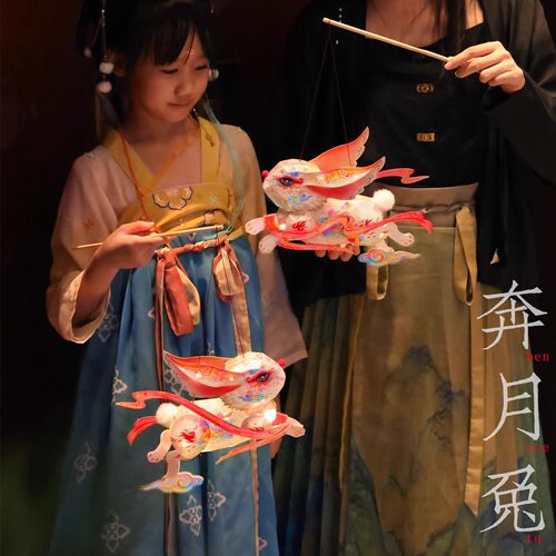 新年兔子灯笼手工diy材料