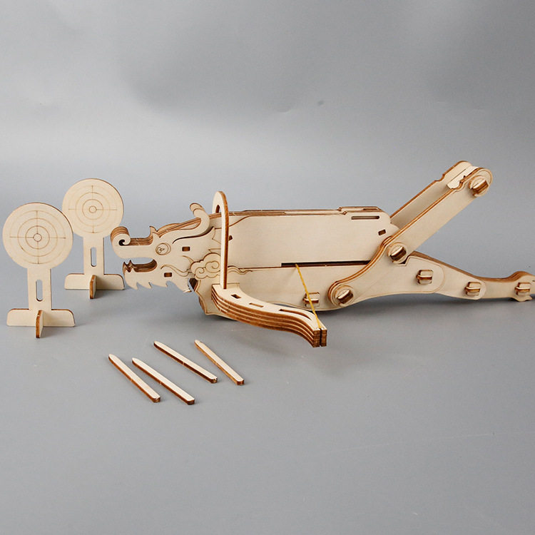 3D立体木制龙头连弩diy儿童益智玩具弓弩小制作拼图立体玩具,商务/设计服务,玩具/玩偶设计,淘宝优惠券,粉丝福利购,淘宝优惠卷