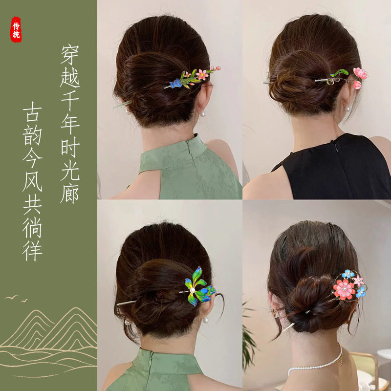 新年春节掐丝珐琅彩材料包手工diy胸针发簪饰品景泰蓝烧蓝团建暖