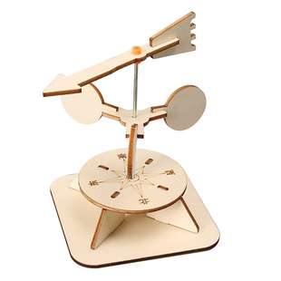 风向标材料包diy科技小制作儿童手工风速仪木质拼装玩具steam教具