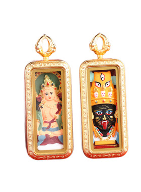 藏式1x3迷你小唐卡吊坠手