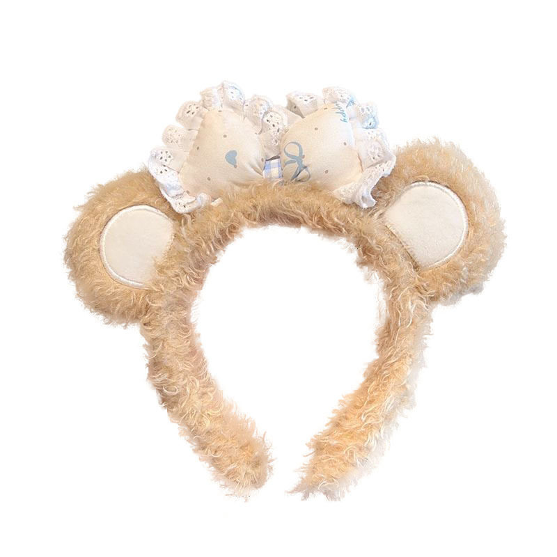 可爱毛绒小熊耳朵发箍洛丽塔风蕾丝发箍少女心洗脸化妆萌趣发饰,美发护发/假发,假发发箍,淘宝优惠券,粉丝福利购,淘宝优惠卷