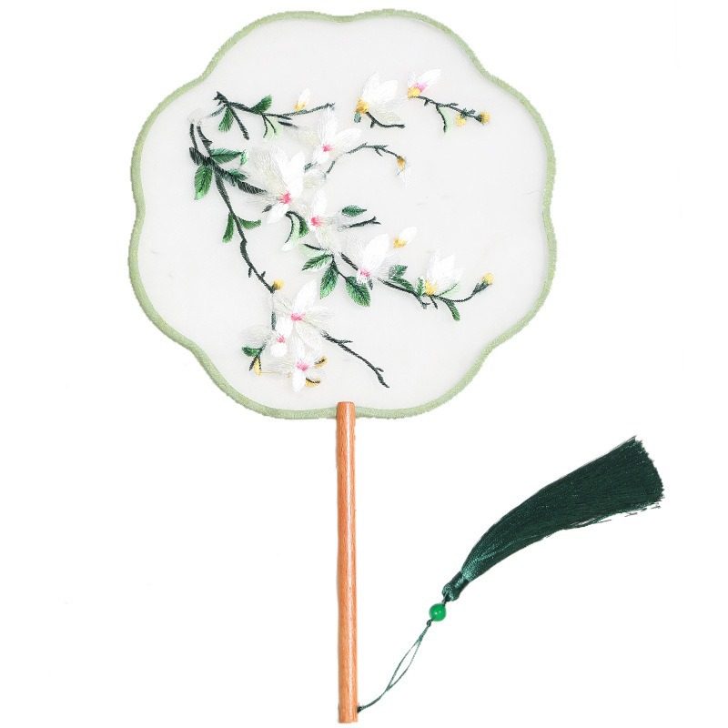 刺绣团扇中国风儿童圆扇古风汉服扇子苏州苏绣夏天舞蹈扇旗袍专用,居家日用,扇子,淘宝优惠券,粉丝福利购,淘宝优惠卷