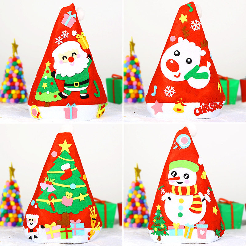 圣诞节不织布材料包儿童diy手工制作幼儿园创意装饰圣诞帽圣诞袜,文具电教/文化用品/商务用品,文创/手作/文化用品,淘宝优惠券,粉丝福利购,淘宝优惠卷