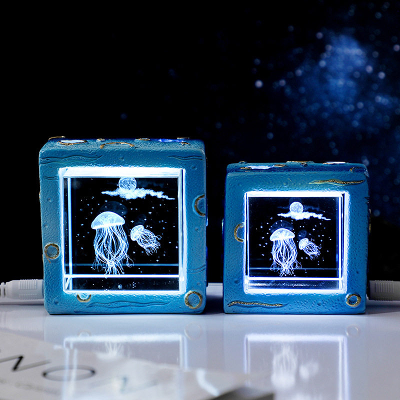 直销方形水晶小夜灯USB发光底座创意星辰海洋礼品摆件装饰品,商务/设计服务,礼品/工艺品/饰品设计,淘宝优惠券,粉丝福利购,淘宝优惠卷